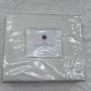 Martha Stewart Collection Fine Linens King Box Spring Cover 100% Cotton NWT